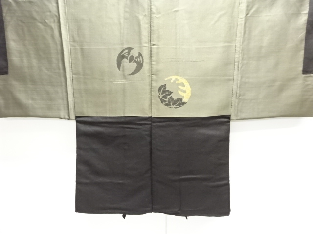 平和屋着物＃羽織　総刺繍　枝葉文　黒地　金糸　正絹　逸品　CABF1366in 平和屋着物＃羽織 総刺繍 枝葉文 黒地 金糸 正絹 逸品 CABF1366inの